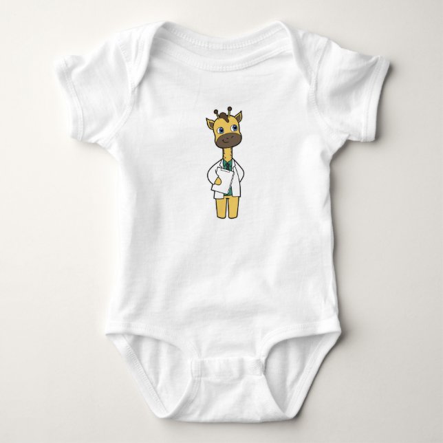 Body Giraffe en tant que docteur avec Bloc-notes (Devant)