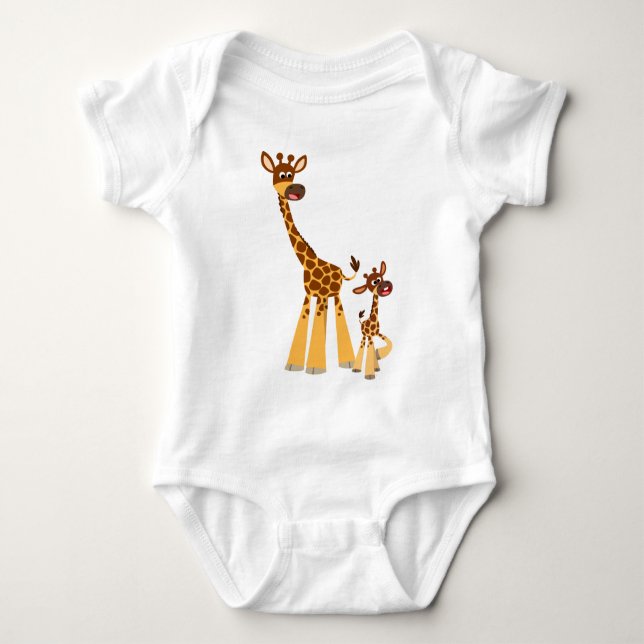 Body Giraffe et bébé de veau en caricature (Devant)