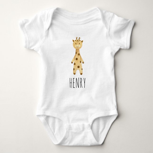 Body Giraffe monogramme, mignonne moderne (Devant)