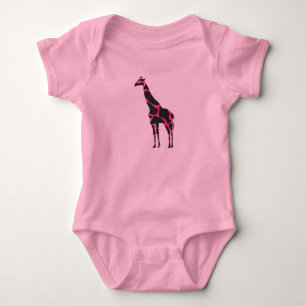 Body Giraffe Rose chaud et Silhouette noire