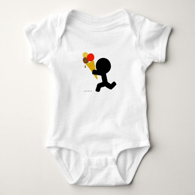 Body Glace pour bébé personnage bâton (Devant)