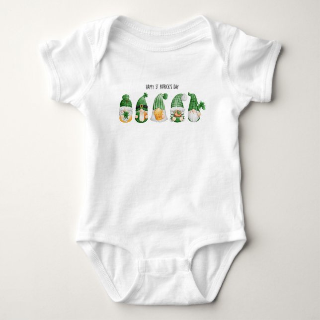 Body Gnomes irlandais mignons St Patrick's Day Baby Bod (Devant)