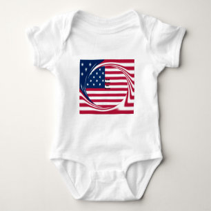 Body God Bless Our Home : USA Flag Swirl Art