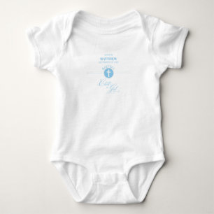 Body Godson Baptême Bleu Enfant de Dieu Personnalisé