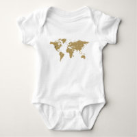 Gold Foil World Map Custom Moveable Heart Location