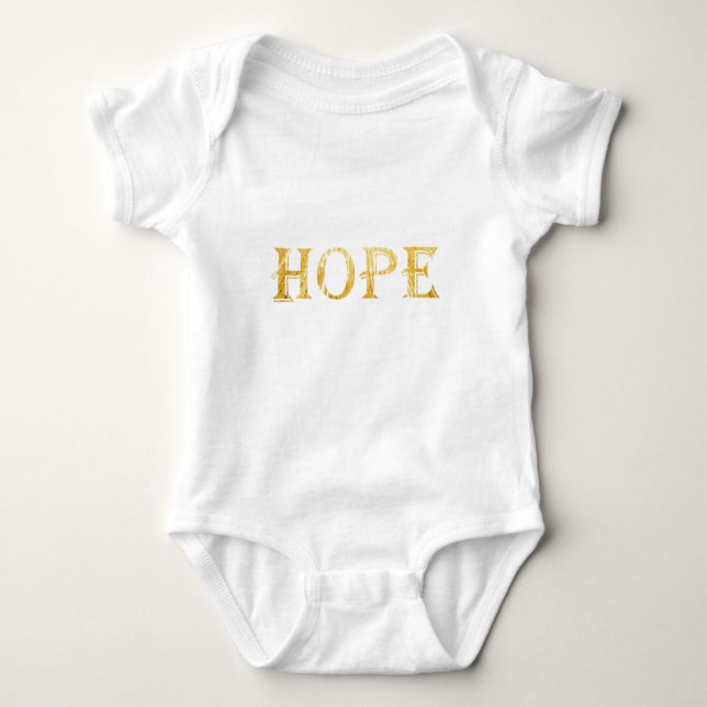 Body Gold Hope Text Bébé Jersey Bodysuit, Blanc (Devant)