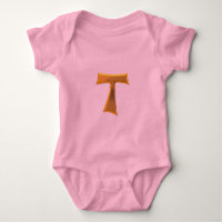 Golden 3-D Look Franciscan Tau Cross