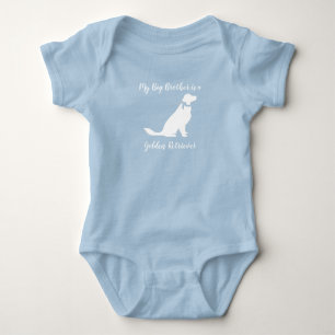 Body Golden Retriever Baby shower chien bleu garçon