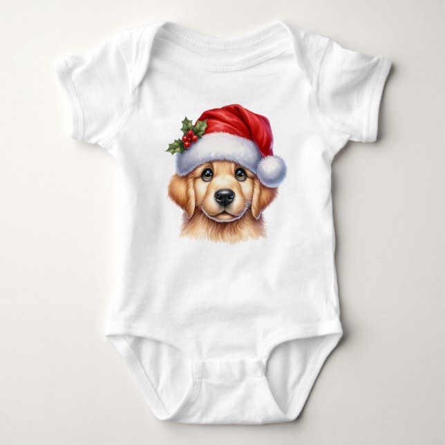 Body Golden Retriever Chien avec le Père Noël Style-825 (Devant)