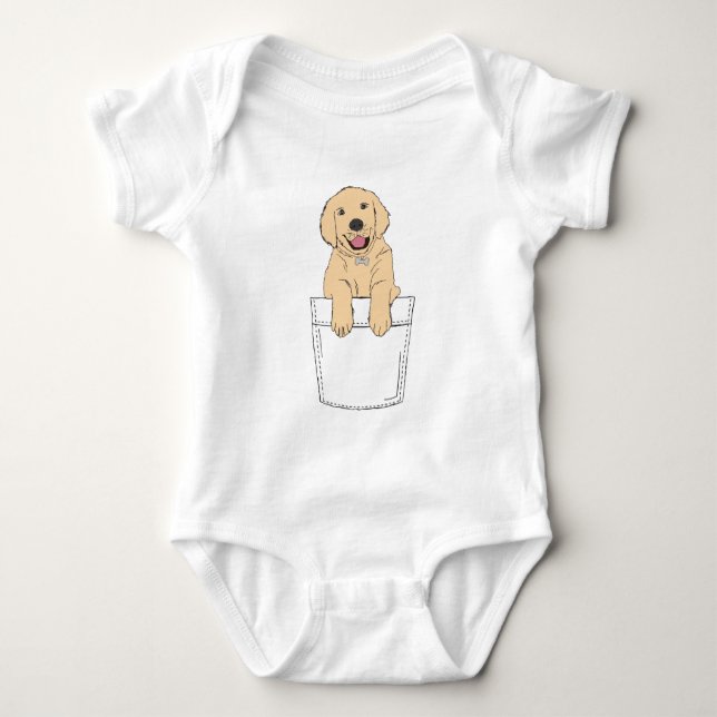 Body Golden Retriever in Pocket Clipart Cute Puppy Clip (Devant)