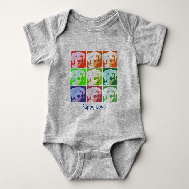 Body Golden Retriever Love Baby Bodysuit (Devant)