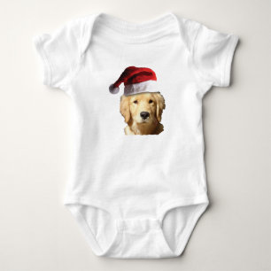 Body Golden Retriever portant un Casquette du Père Noël