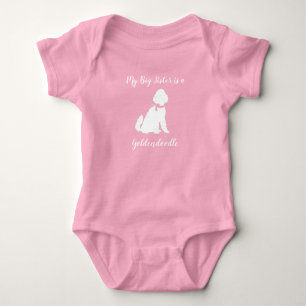 Body Goldendoodle chien Baby shower fille rose
