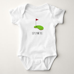 Body Golf Let’s Par avec drapeau de golf sur vert blanc