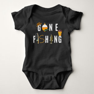 Body Gone Fishing Baby Bodysuit