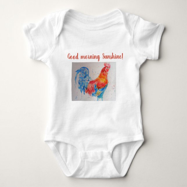 Body Good Morning Sunshine Baby Bodysuit rouge coq (Devant)
