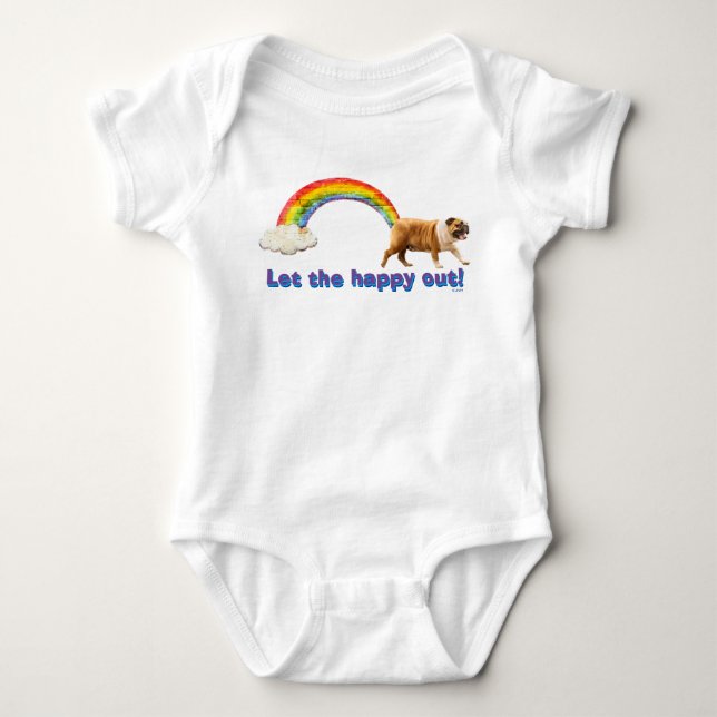 Body Graffiti de chien et d'arc-en-ciel (Devant)