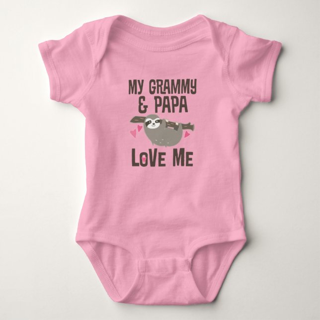 Body Grammy et Papa Aiment moi Grand-Enfant Sloth (Devant)