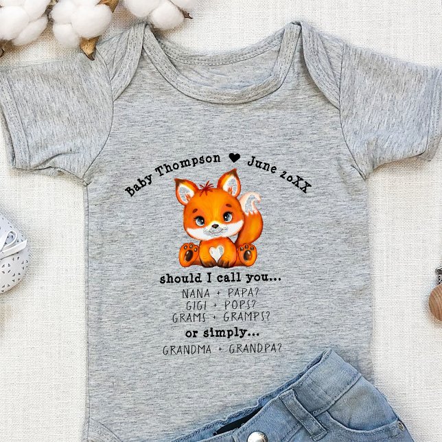 Body Grand-parents Grossesse Révéler Faire-part personn (Créateur téléchargé)