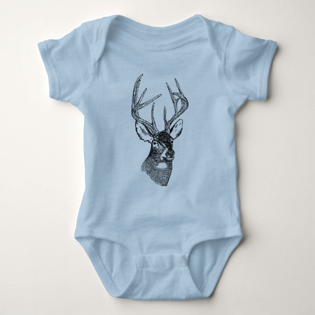 Body Graphique vintage d'art de cerfs communs (Devant)