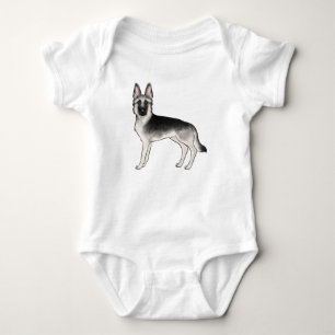 Body Graphisme de chien Sable argenté Berger allemand C