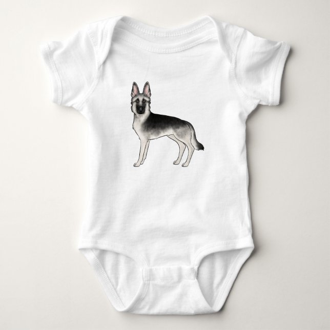 Body Graphisme de chien Sable argenté Berger allemand C (Devant)