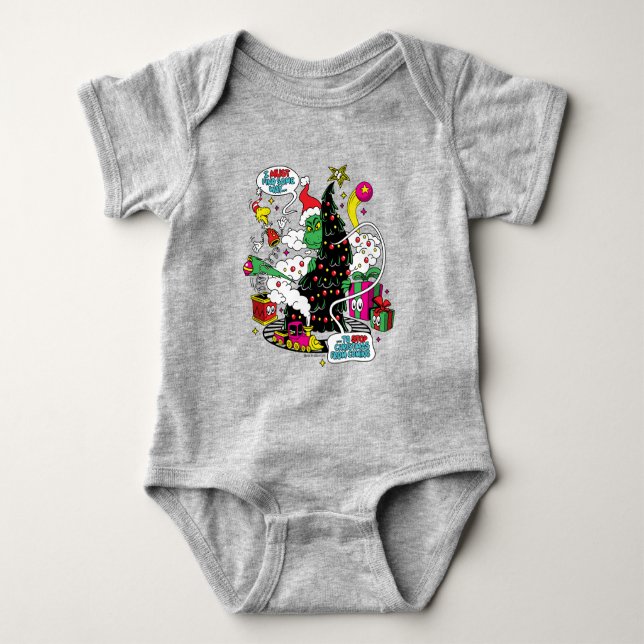 Body Graphisme de Noël coloré de Grinch (Devant)