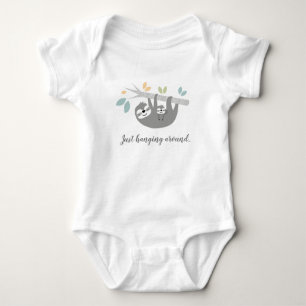 Body Gray Mama et Baby Sloth Baby Shirt
