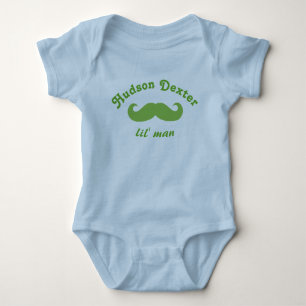 Body Green Personnalisé Lil' Man Mustache