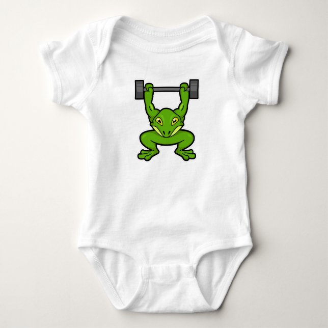 Body Grenouille à Bodybuilding avec Barbell (Devant)