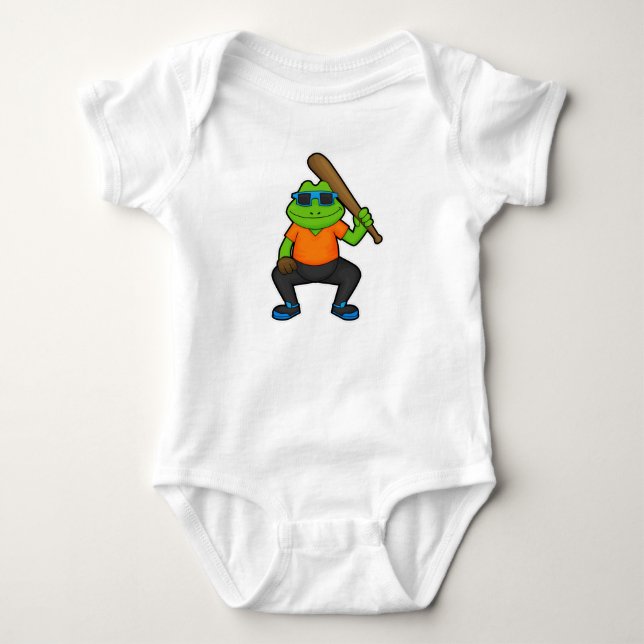 Body Grenouille au baseball avec batte de baseball et l (Devant)