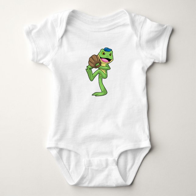 Body Grenouille au baseball avec gants (Devant)