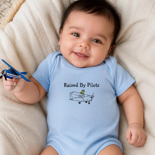 Body Grenouille Pilote d'Avion Bébé Garçon Personnalisé