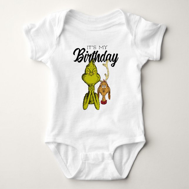 Body Grinch Tableau Noir C'est Mon Anniversaire (Devant)