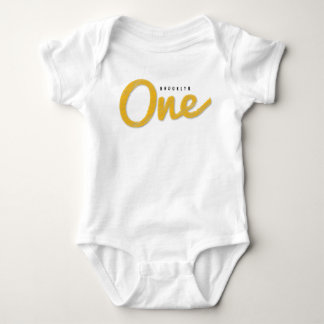 Body Gros Croquis Un Bébé Jaune Première Fête d'Anniver