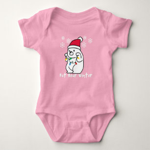 Body Gros ours d'hiver, ours blanc au chapeau de Père N