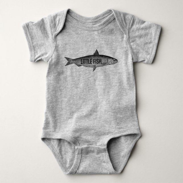 Body Gros Poisson Petit Poisson Père Son Papa Cadeaux (Devant)