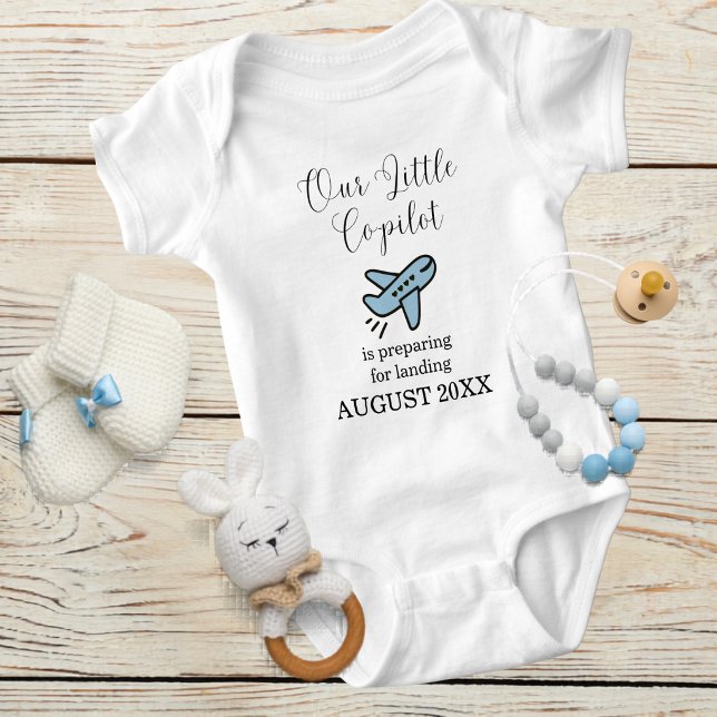 Body Grossesse Bébé Garçon Avion Petit Copilote Personn (Créateur téléchargé)