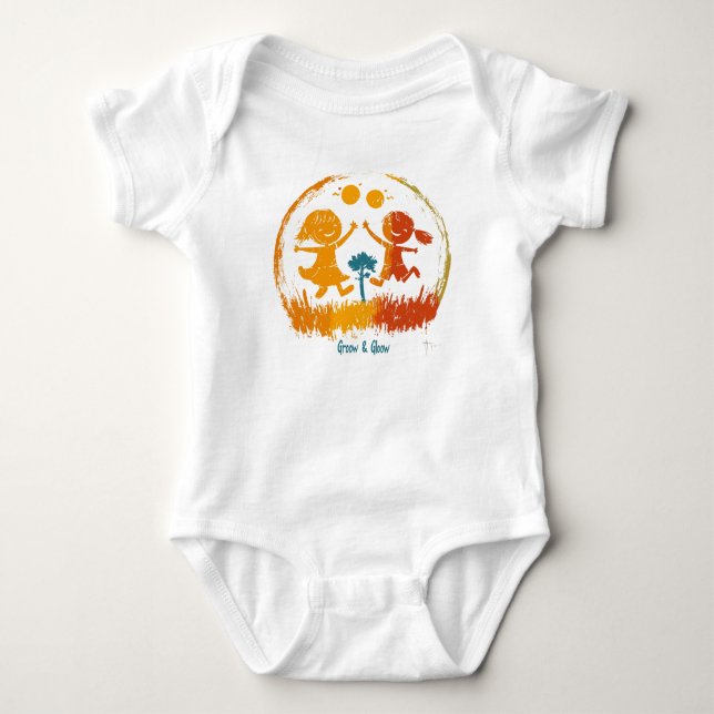 Body Grow & Glow Baby Bodysuit - Conception Joyeuse et  (Devant)