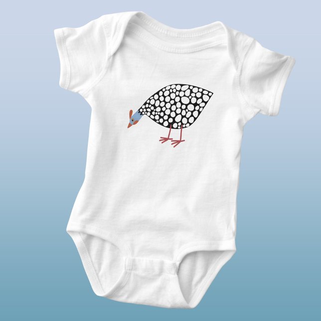 Body Guinée Fowl Oiseau Amusant (Fun Guineafowl bird baby bodysuit)