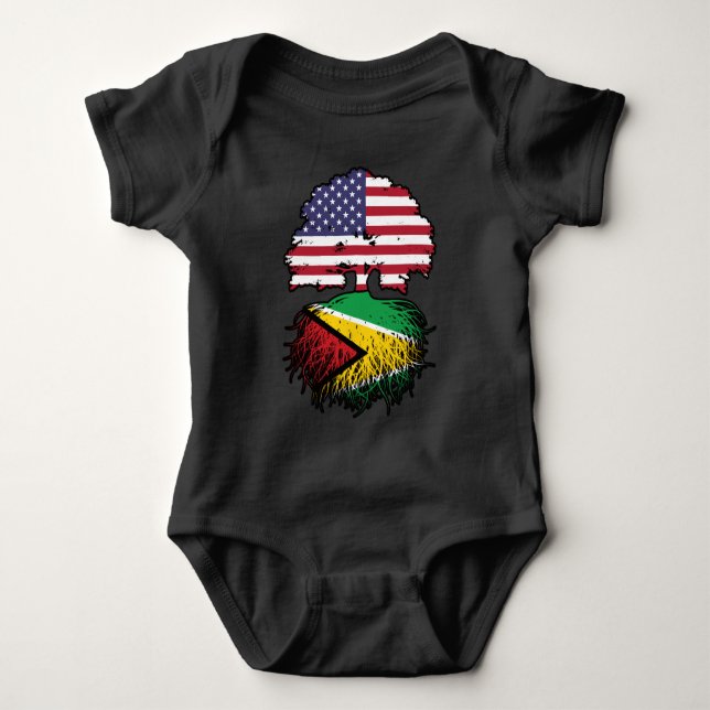 Body Guyane Guyane Américaine Etats-Unis Drapeau des ra (Devant)