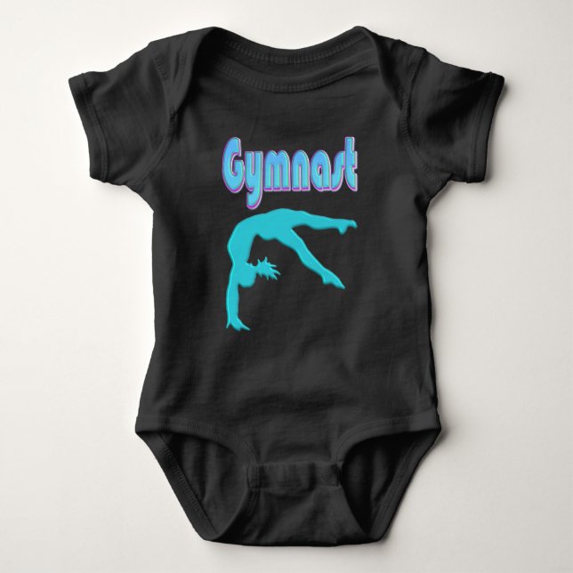 Body Gymnaste Back Handspring Step Out Sarcelle (Devant)