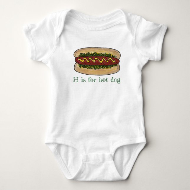 Body H pour Hot Dog Hotdog Relish Bun Letter Initial (Devant)
