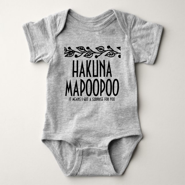 Body Hakuna Mapoopoo Baby Onsie (Devant)