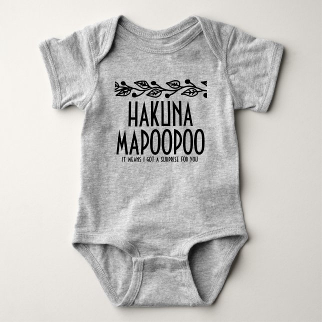 Body Hakuna Mapoopoo Bébé Combinaison (Devant)