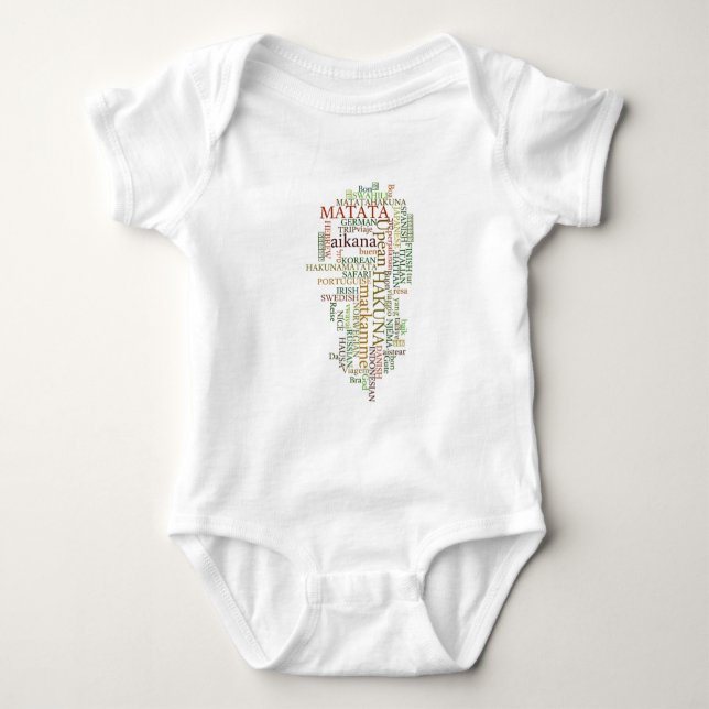Body Hakuna Matata Global Word Cloud Art (Devant)