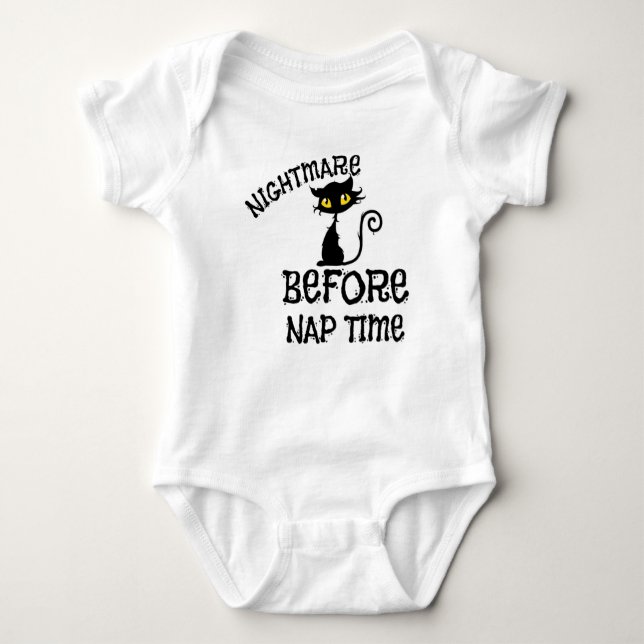 Body Halloween Chat noir Bébé Sleeper Bodysuit (Devant)