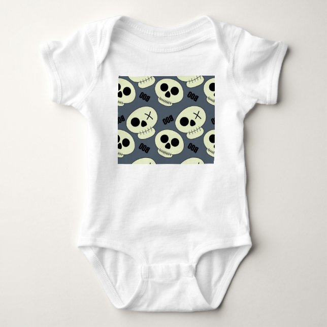 Body Halloween Crâne, Boo Design Enfant. (Devant)