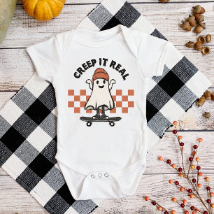 Body Halloween Creep It Real Cute Baby Ghost Skateboard