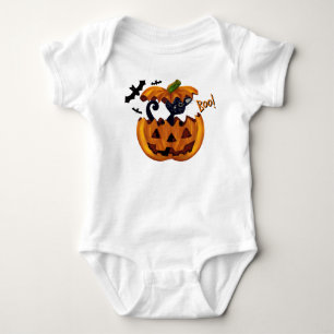 Body Halloween Cute Kitty en Citrouille avec chauves-so